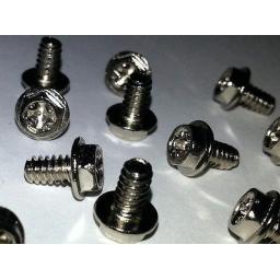 12 SILVER ATX POWER SUPPLY PHILIPS SCREWS 6# FOR PC COMPUTERS M3.5X6MM