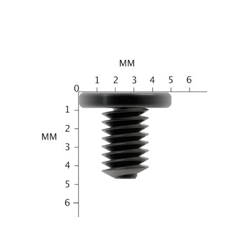 M3 x 4mm Black Zinc Machine Screws