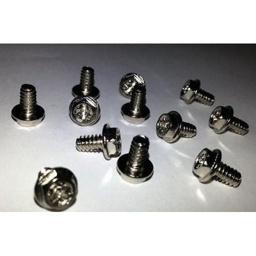 12 SILVER ATX POWER SUPPLY PHILIPS SCREWS 6# FOR PC COMPUTERS M3.5X6MM