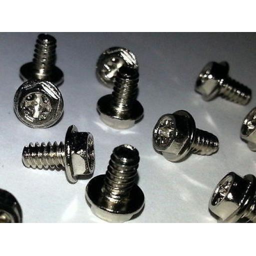 12 SILVER ATX POWER SUPPLY PHILIPS SCREWS 6# FOR PC COMPUTERS M3.5X6MM
