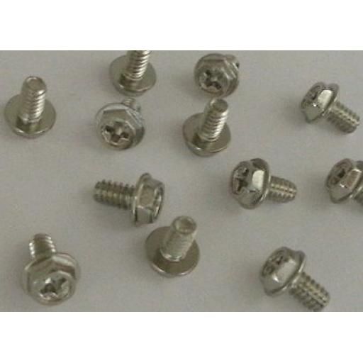 12 SILVER ATX POWER SUPPLY PHILIPS SCREWS 6# FOR PC COMPUTERS M3.5X6MM